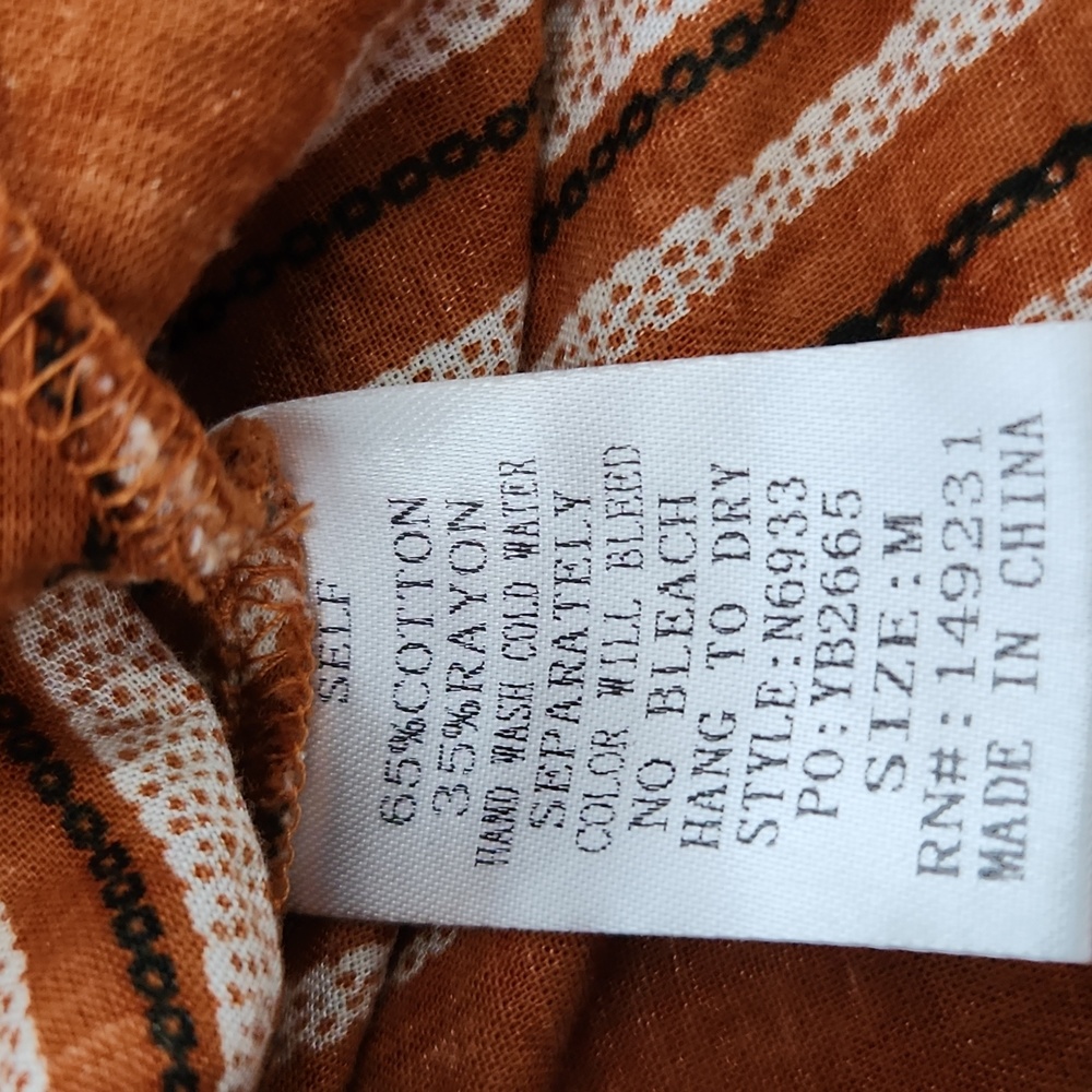 Beautiful Rust Colored Blouse Style Top With Long… - image 3